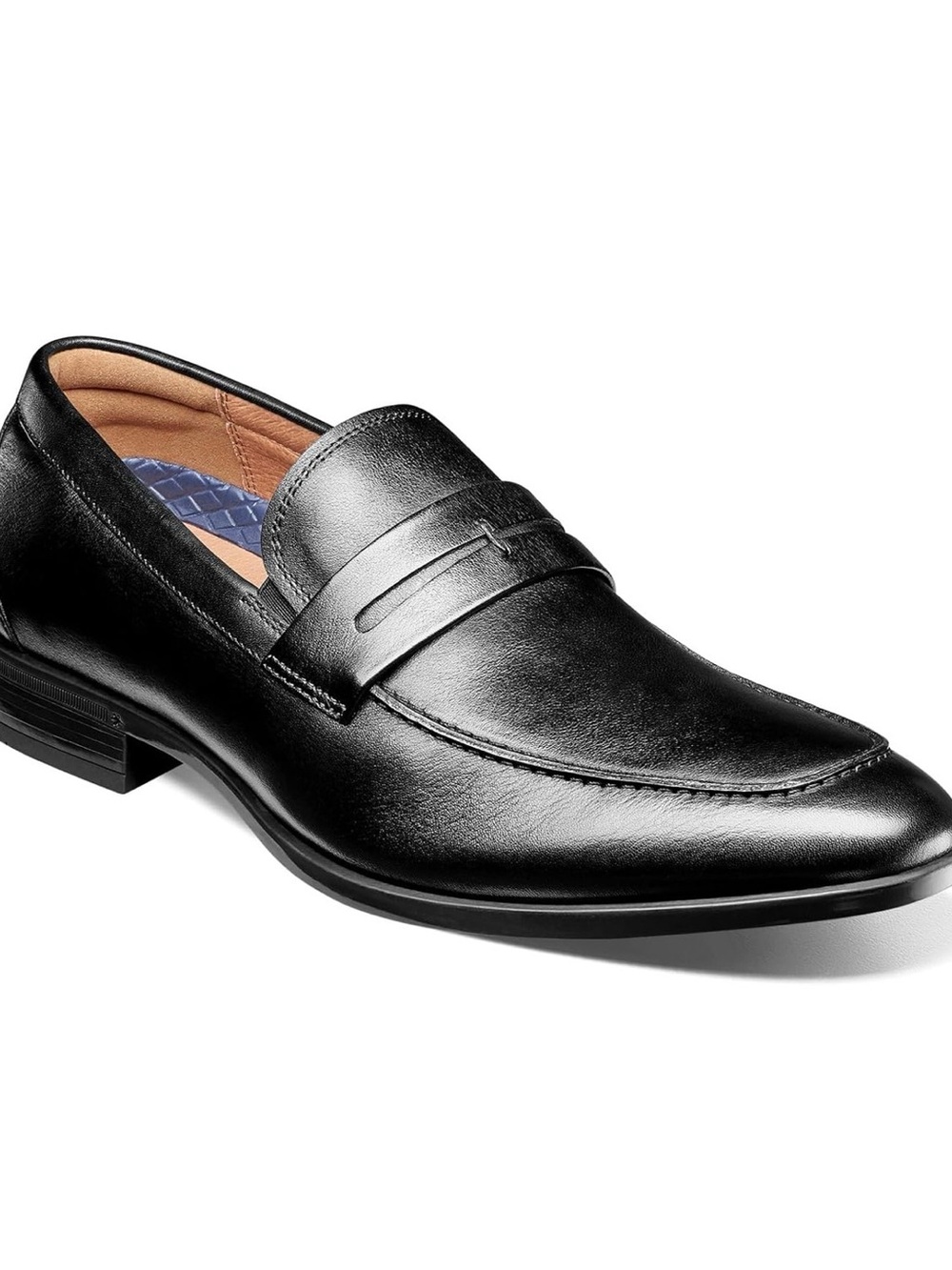 Florsheim Black Leather Penny Slip-On Loafers 13